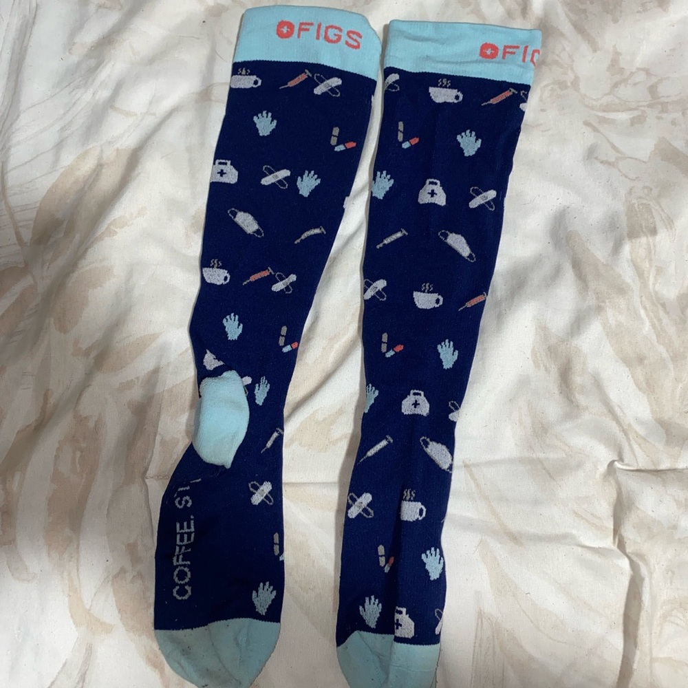 Used figs “coffee. Stat” compression socks